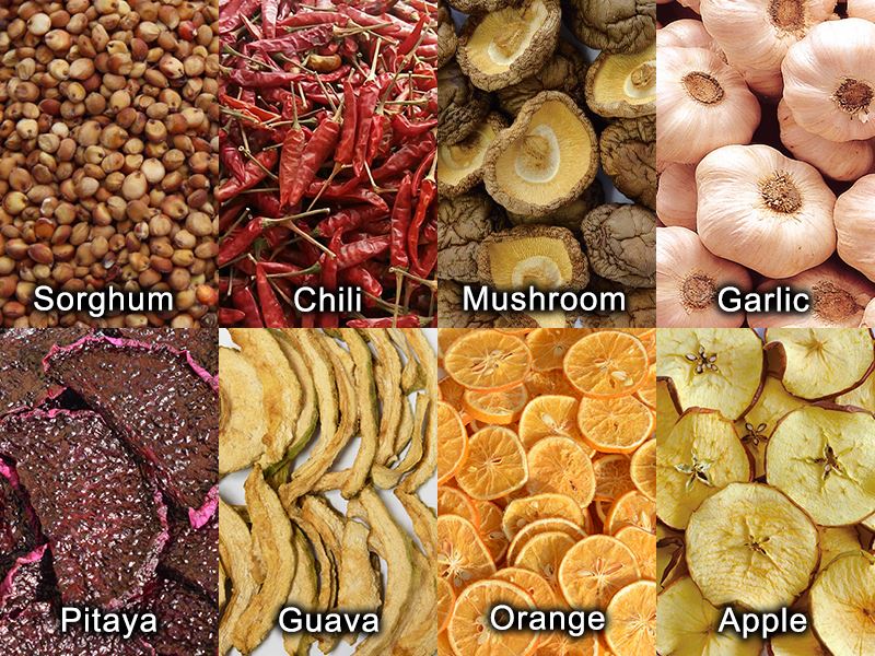 chinese prickly,camellia oleifera,jujube,peanut,litchee,longan,vegetable seed,onion,sorghum,chili,mushroom,garlic,pitaya,guava,orange,apple