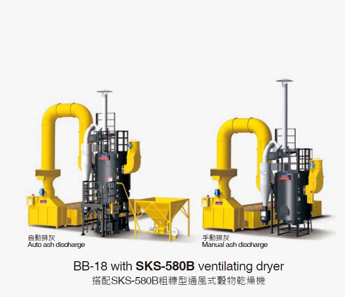 BB-18搭配SKS-580B粗糠型通風(fēng)式穀物乾燥機(jī)